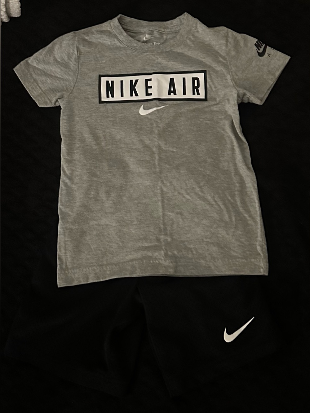 Nike Gray & Black 'Nike Air' Short Sleeve Tee